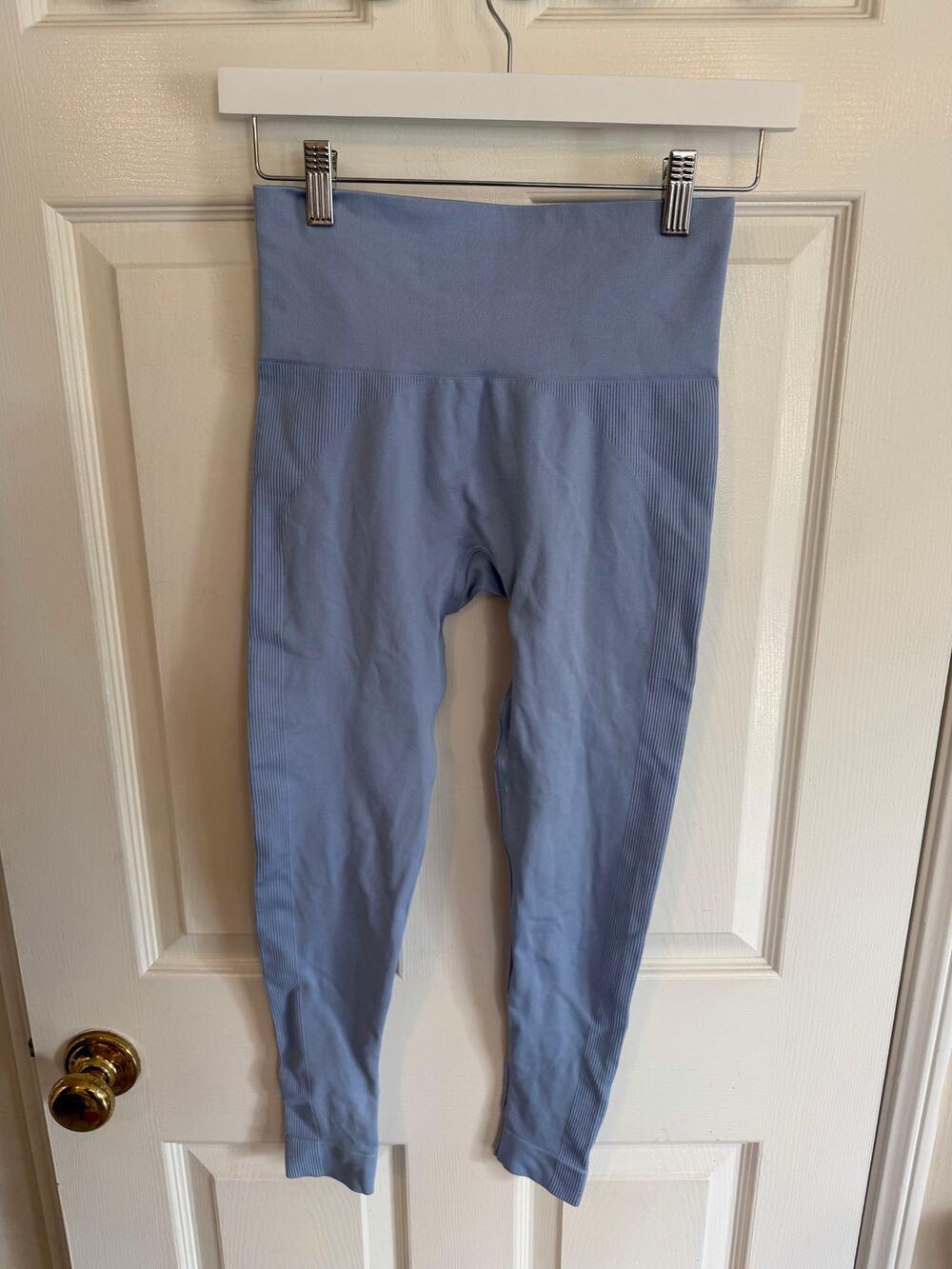 Set Active Ribbed Leggings in Cloud Blue Size S